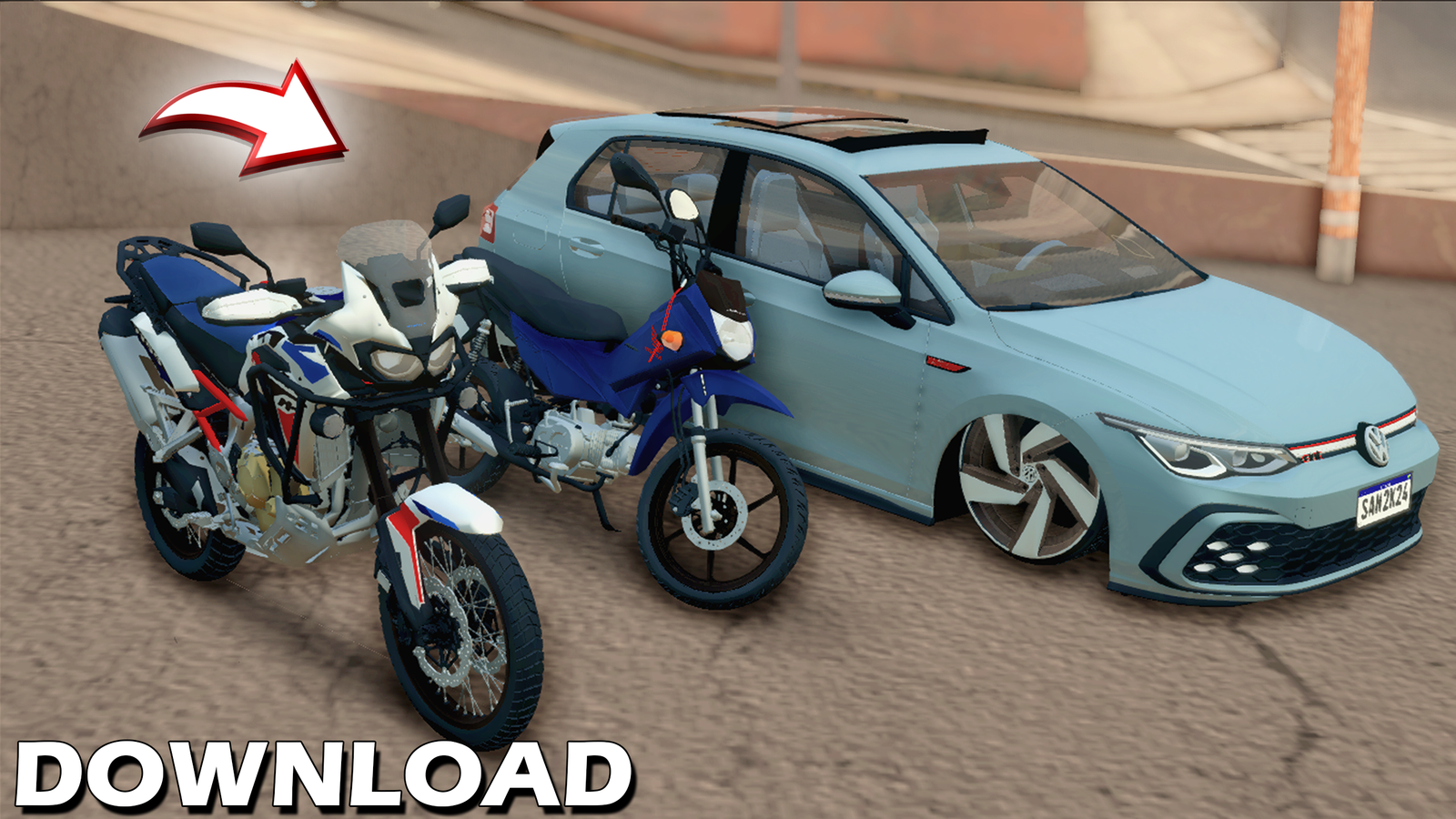 DOWNLOAD GTA MODIFICADO BRASIL MOTOVLOG mais LEVE do YOUTUBE 400MB🔥!!PC FRACO 2025😍